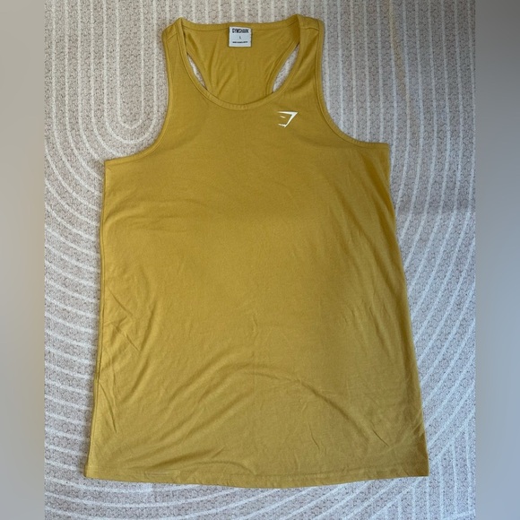 Gymshark Tops - Gymshark Tank Top Womens Sz Large Yellow Racer Back Workout Athletic Activewear